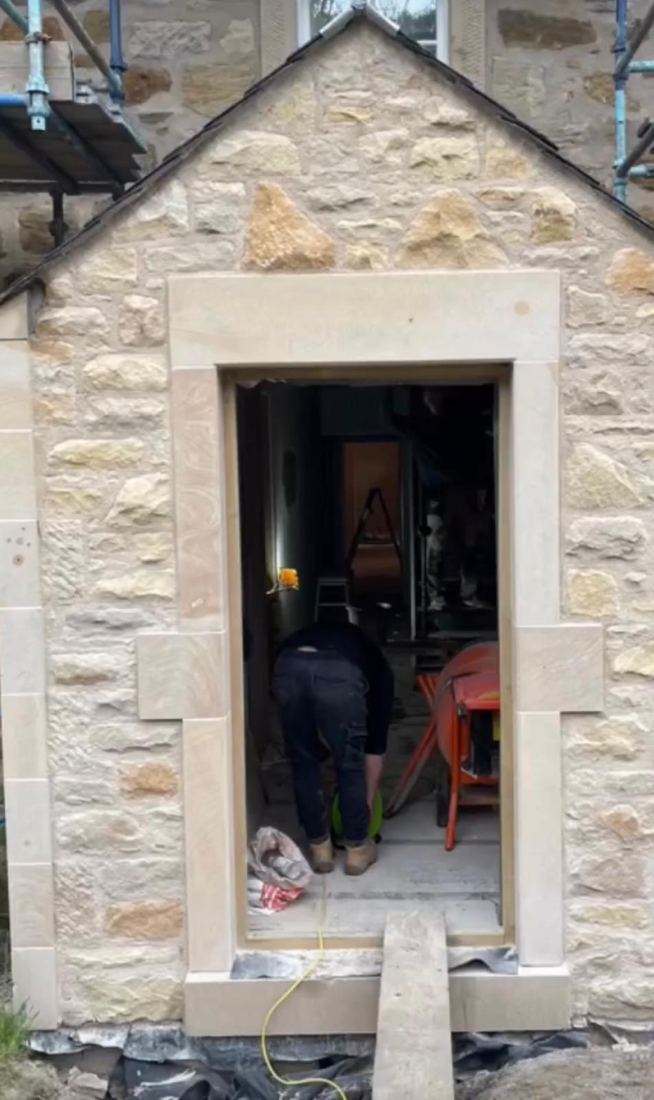 Stone porch built by Jon Paul McGurk